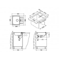 ALVEUS LINE MONARCH 60 COPPER 615X5001X  нерж.сталь