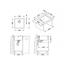 ALVEUS QUADRIX MONARCH 30 GOLD 450X450X200 золото