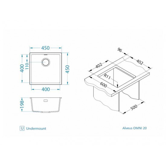 ALVEUS OMNI 20 GRANITAL CARBON-G91