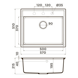 Кухонная мойка Omoikiri Daisen 57 Artgranit