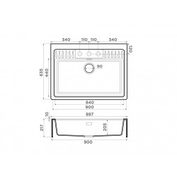 Кухонная мойка Omoikiri Kinokawa 90 Artceramic