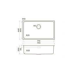 Кухонная мойка OMOIKIRI TADZAVA 75-U/I-IN нержавеющая сталь