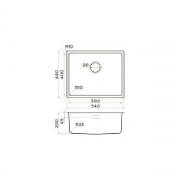 Кухонная мойка OMOIKIRI TADZAVA 54-U/I Ultra нержавеющая сталь
