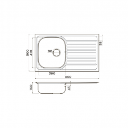Кухонная мойка OMOIKIRI KASHIOGAWA 86-IN нержавеющая сталь