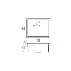 Кухонная мойка OMOIKIRI YAMAKAWA 55-U/I Artceramic