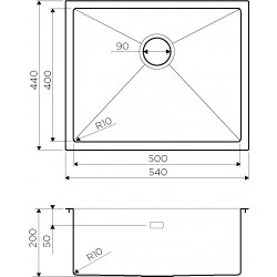Кухонная мойка OMOIKIRI TAKI 54-U/IF нержавеющая сталь