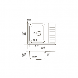 Кухонная мойка OMOIKIRI SAGAMI 63-IN нержавеющая сталь