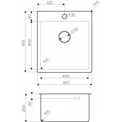 Кухонная мойка OMOIKIRI AMADARE 45 нержавеющая сталь