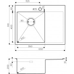 Кухонная мойка OMOIKIRI AKISAME 65 нерж. сталь