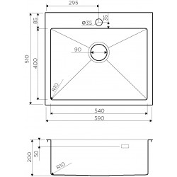 Кухонная мойка OMOIKIRI AKISAME 59 нерж. сталь