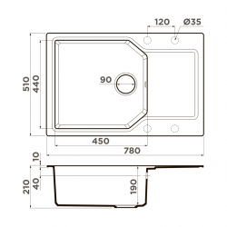 Кухонная мойка OMOIKIRI YONAKA 78-LB Artgranit