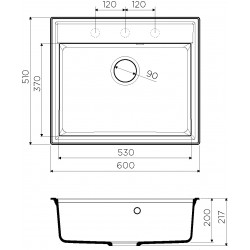 Кухонная мойка OMOIKIRI DAISEN 60 Artgranit