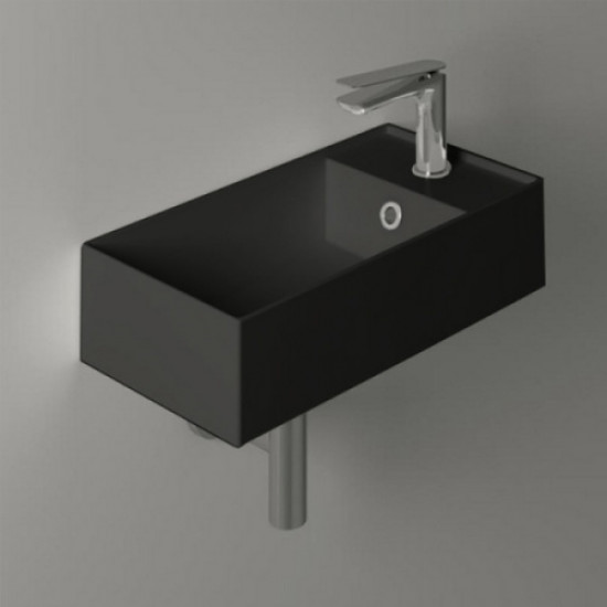 Раковина Simas Agile 50 см подвесная, черный матовый AG50 nero matt*1 Раковина Simas Agile 50 см подвесная, черный матовый AG50 nero matt*1