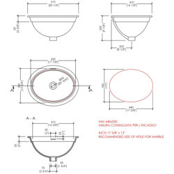 Раковина Devon & Devon Rose 50 см встраиваемая IBLROSE/ST