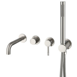 Смеситель для ванны Boheme Uno nikel brush 464-3-NB