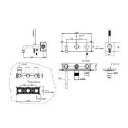 Смеситель для ванны Boheme Uno nikel brush 464-3-NB