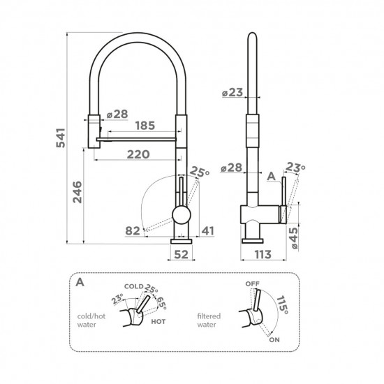 Кухонный смеситель OMOIKIRI Kanto-2 Plus-SB