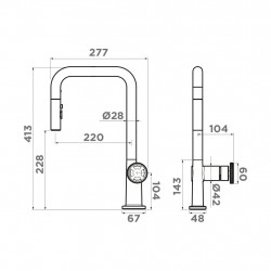 Кухонный смеситель OMOIKIRI ARITA-SB-GB
