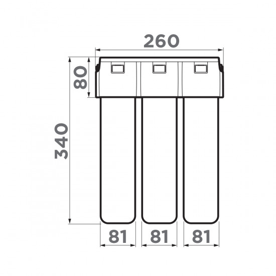 Комплект OMOIKIRI смеситель NAGANO-P + фильтр питьевой воды Pure drop Lite
