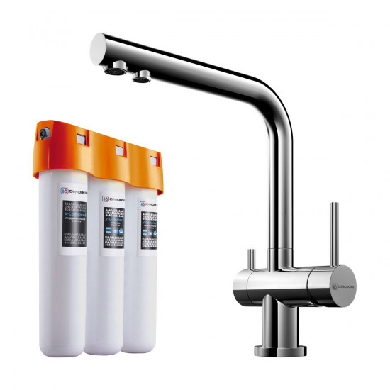 Комплект OMOIKIRI Cмеситель Nagano + фильтр питьевой воды Pure Drop Lite