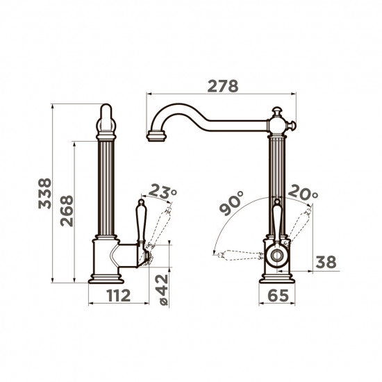 Кухонный смеситель OMOIKIRI TOSHIMA