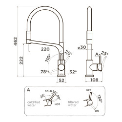 Кухонный смеситель OMOIKIRI SINTO 2 PLUS