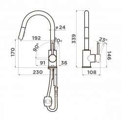 Смеситель для кухни Omoikiri Shinagawa-SB