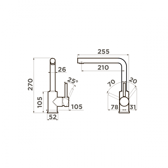 Кухонный смеситель OMOIKIRI NAKAGAWA