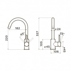 Кухонный смеситель OMOIKIRI SHINAGAWA