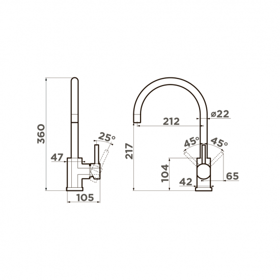 Кухонный смеситель OMOIKIRI WAKAYAMA