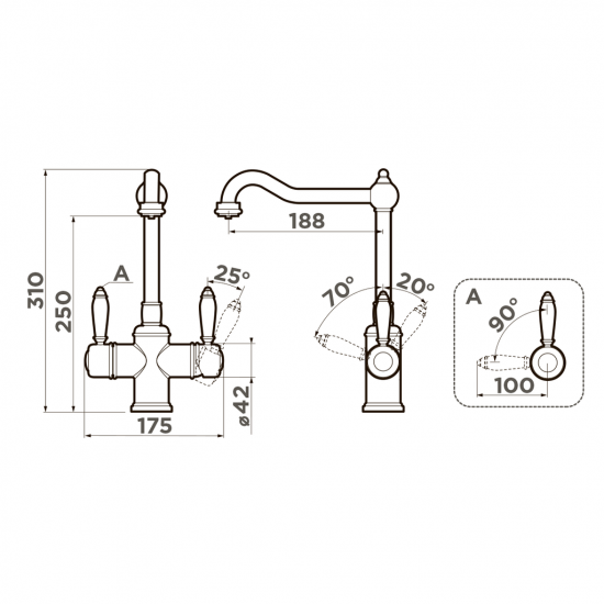 Кухонный смеситель OMOIKIRI TOTTORI