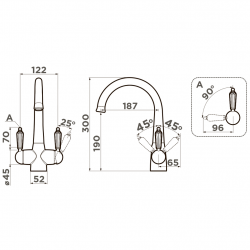 Кухонный смеситель OMOIKIRI OKINAWA 2