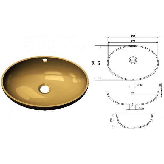 Раковина интегрированная Grandex